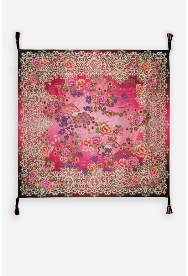 PINK LACE SCARF