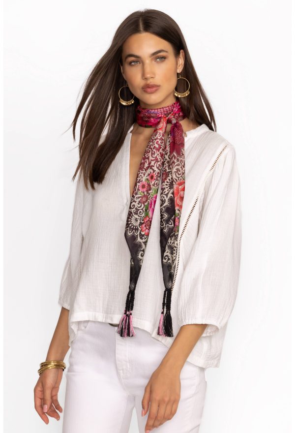 PINK LACE SCARF - Image 2