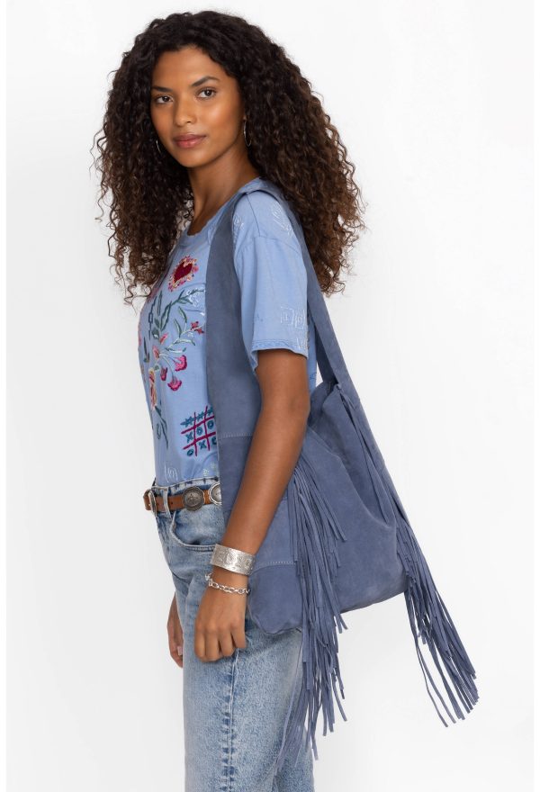 ITALIAN SUEDE FRINGE HOBO - Image 4