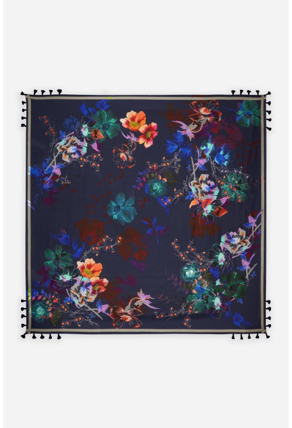 MIDNIGHT SILK SCARF