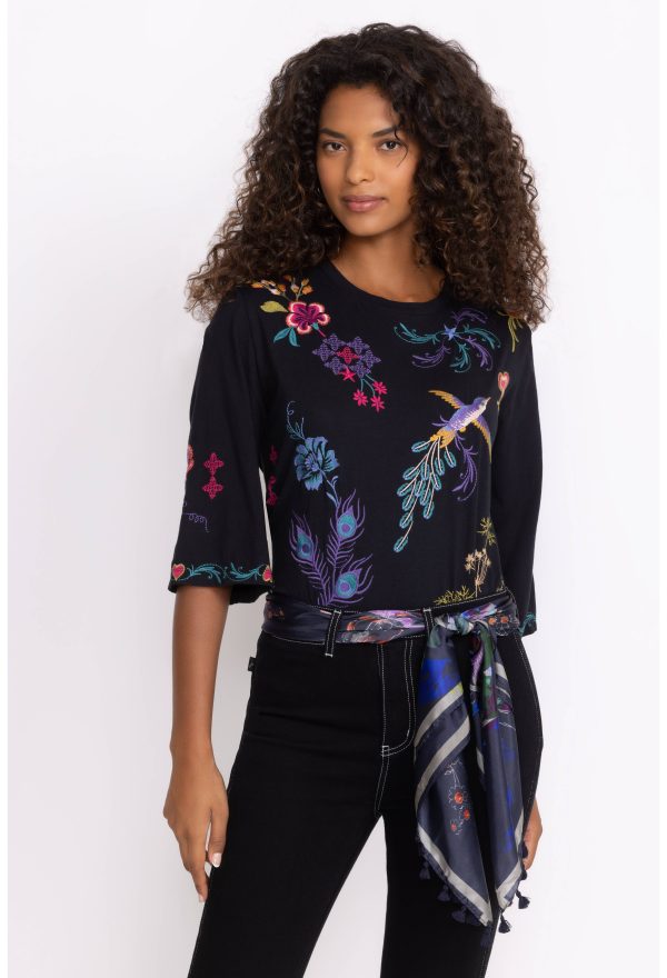 MIDNIGHT SILK SCARF - Image 2