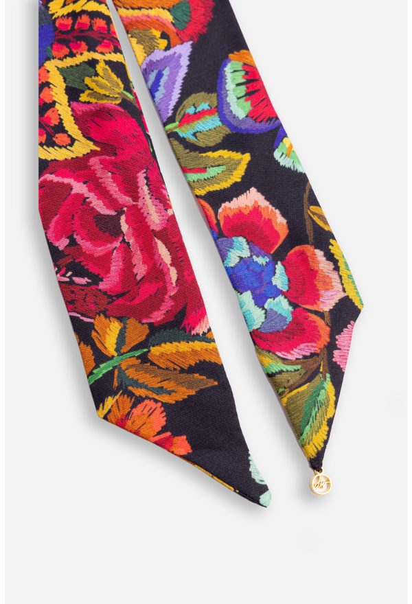 ANTIQUA FLOWER SILK SCARF - Image 2