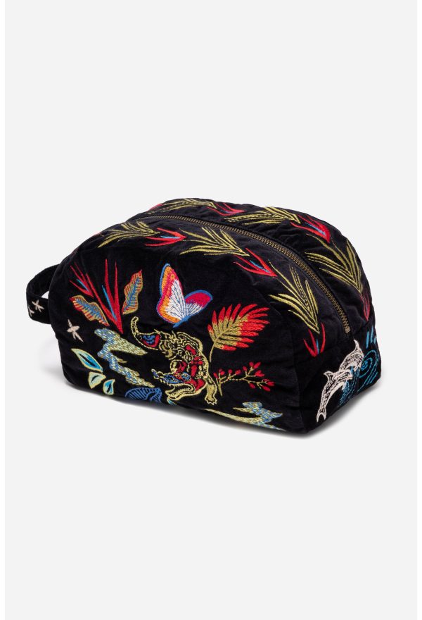 FLORIDA COTTON VELVET MAKEUP BAG - Image 2