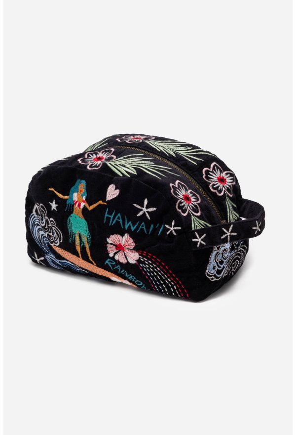 HAWAII COTTON VELVET MAKEUP BAG