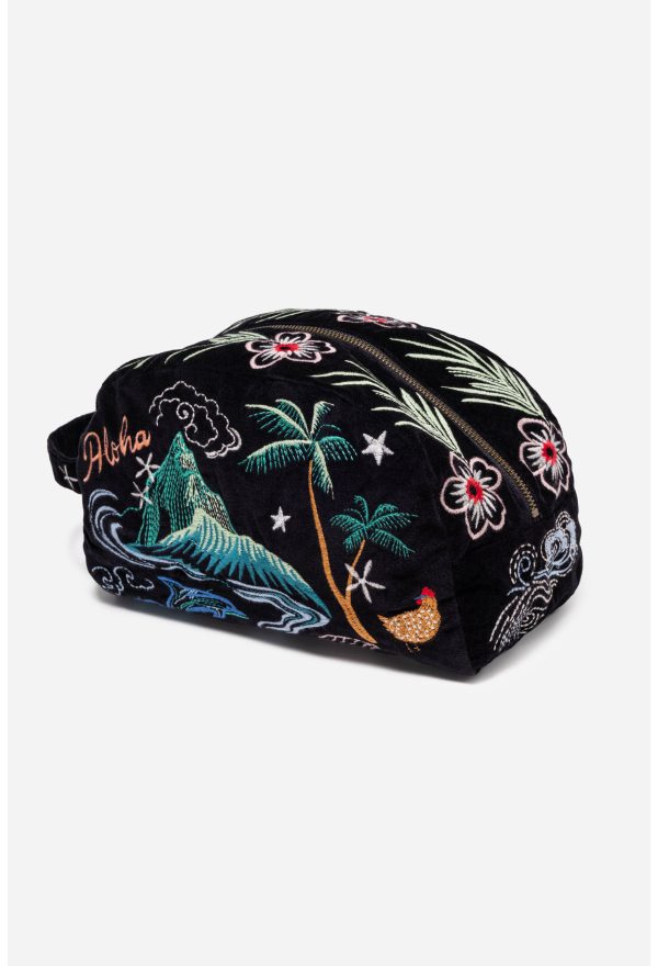 HAWAII COTTON VELVET MAKEUP BAG - Image 2