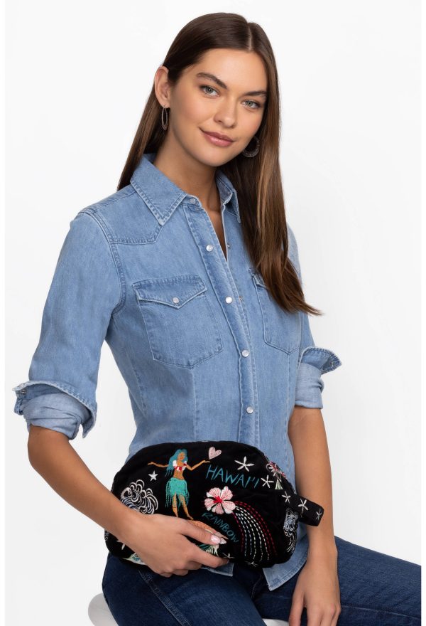 HAWAII COTTON VELVET MAKEUP BAG - Image 5