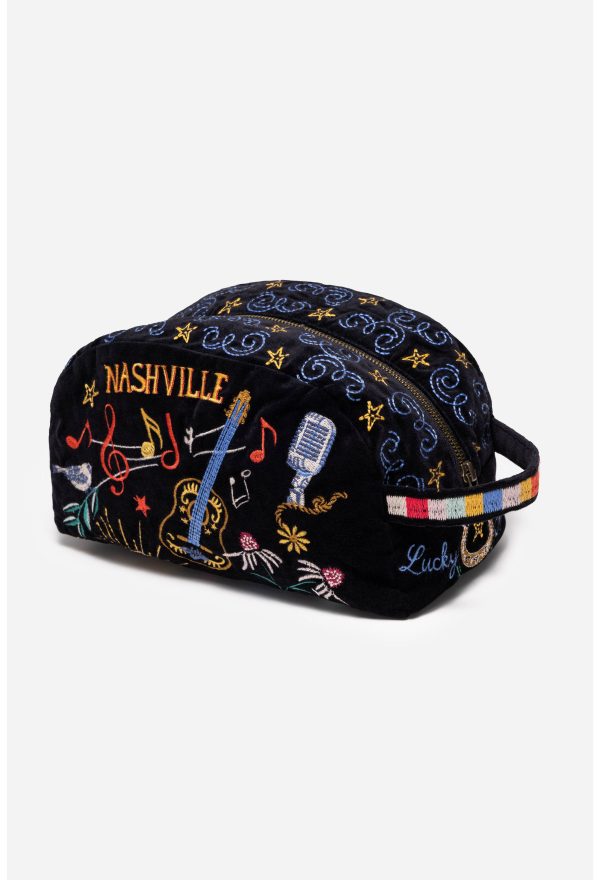 NASHVILLE COTTON VELVET MAKEUP BAG