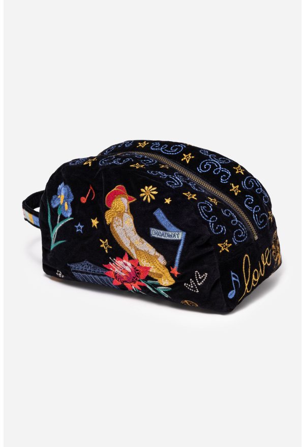 NASHVILLE COTTON VELVET MAKEUP BAG - Image 2