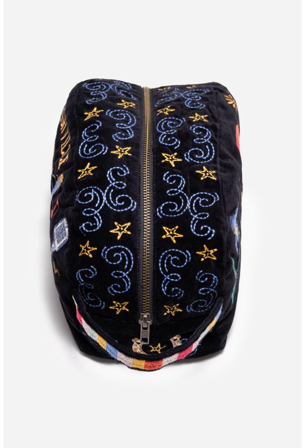 NASHVILLE COTTON VELVET MAKEUP BAG - Image 3