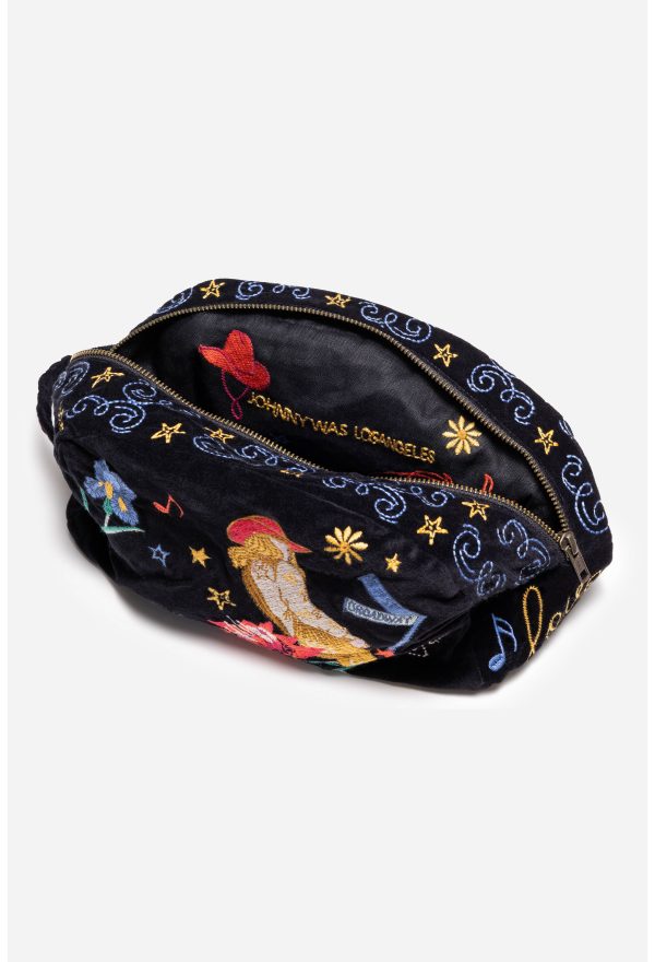 NASHVILLE COTTON VELVET MAKEUP BAG - Image 4