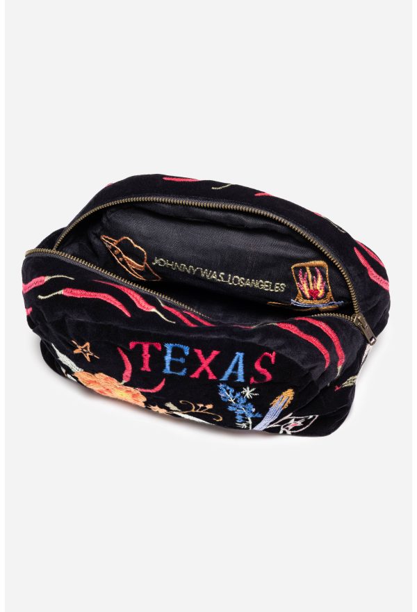 TEXAS COTTON VELVET MAKEUP BAG - Image 4