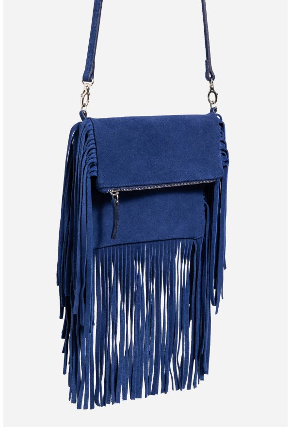OCEANO ITALIAN SUEDE FOLDOVER FRINGE CROSSBODY - Image 2