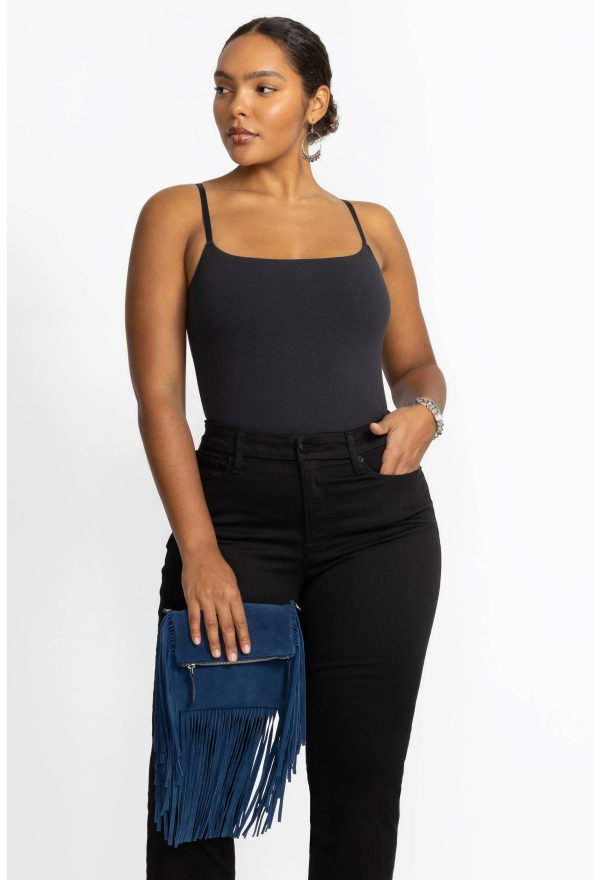 OCEANO ITALIAN SUEDE FOLDOVER FRINGE CROSSBODY - Image 5
