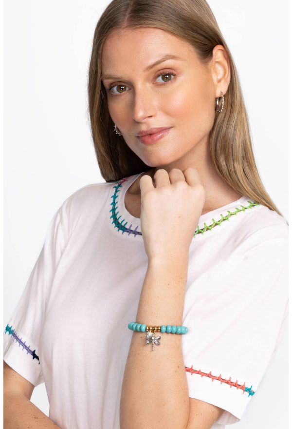 DRAGONFLY DAYDREAM TURQUOISE CHARM BRACELET - Image 2