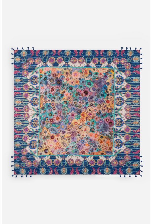 SAGE BLUE SILK SCARF