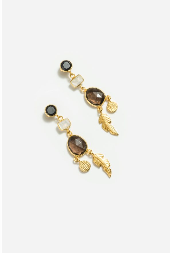 WINTER LEAVES DANGLE EARRINGS