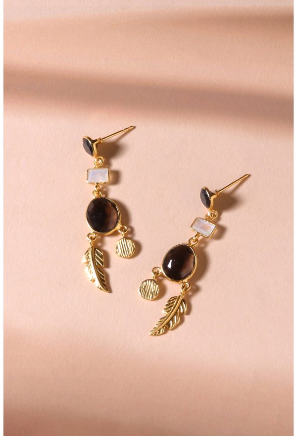 WINTER LEAVES DANGLE EARRINGS - Image 2