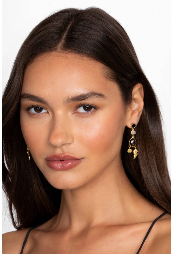 WINTER LEAVES DANGLE EARRINGS - Image 3