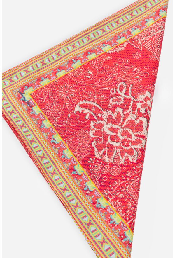 DENIM EMBROIDERY HEAD SCARF - Image 2