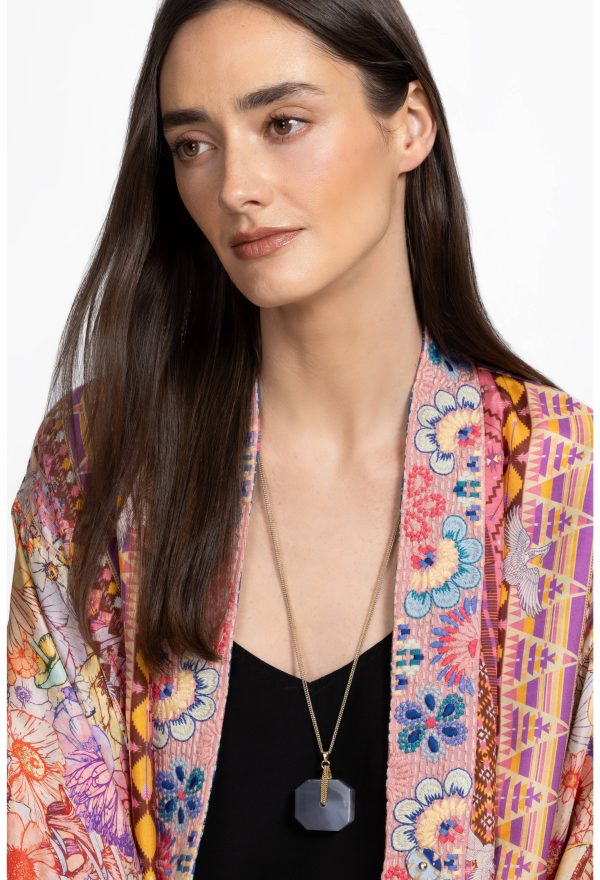 LARGE SEMIPRECIOUS PENDANT NECKLACE - Image 3