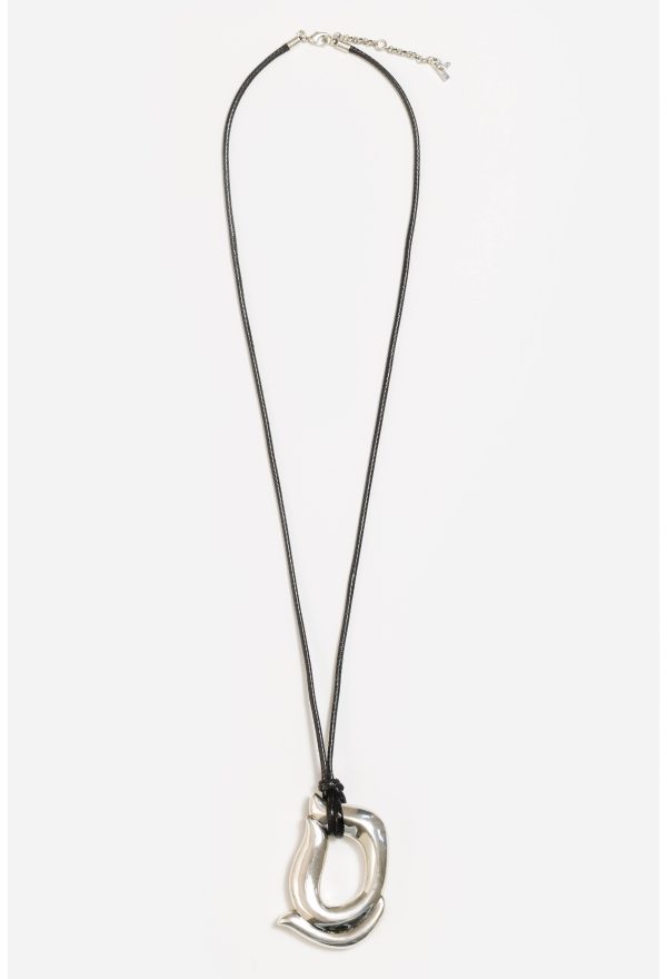 ABSTRACT SWOOSH PENDANT NECKLACE