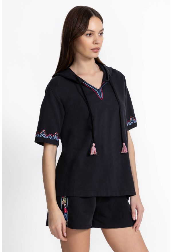 BEE ACTIVE NOTCHED PULLOVER HOODIE - Image 2