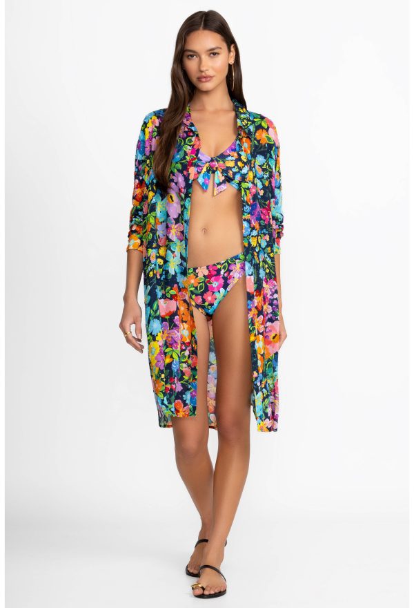 WILD BLOOM LONG SHIRT DRESS