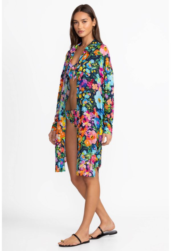 WILD BLOOM LONG SHIRT DRESS - Image 2