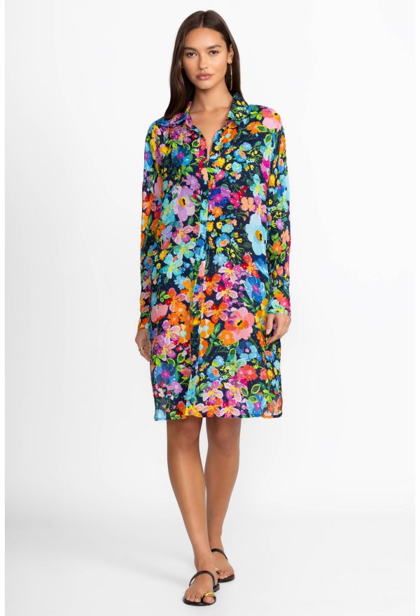 WILD BLOOM LONG SHIRT DRESS - Image 3