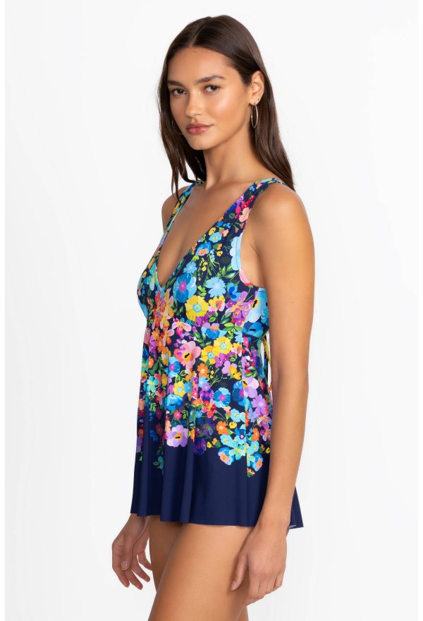 WILD BLOOM BACK TIE SKIRTED ONE PIECE - Image 2