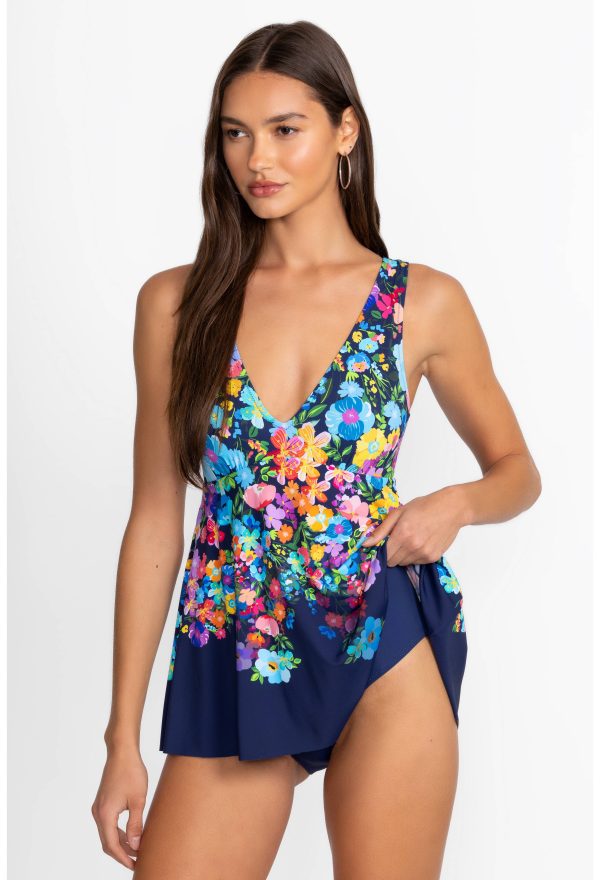 WILD BLOOM BACK TIE SKIRTED ONE PIECE - Image 3