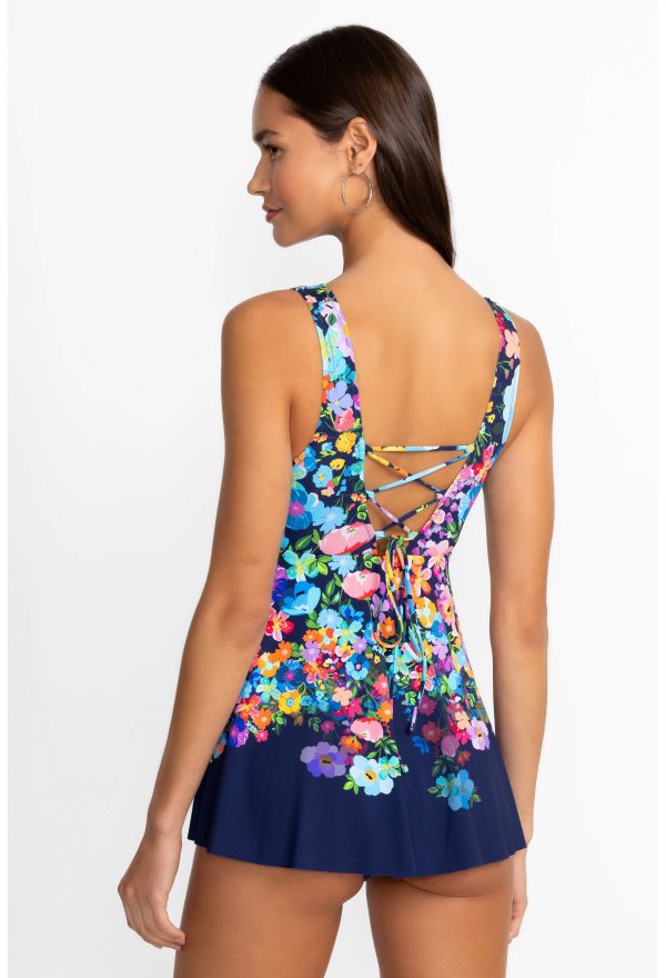 WILD BLOOM BACK TIE SKIRTED ONE PIECE - Image 4