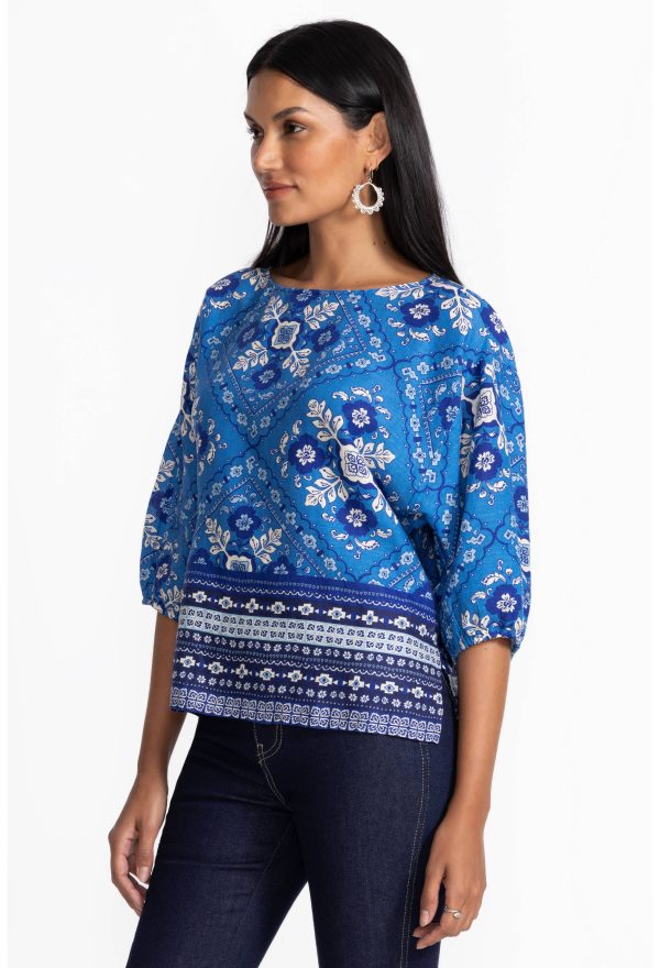LINEN BOATNECK BLOUSE - Image 2