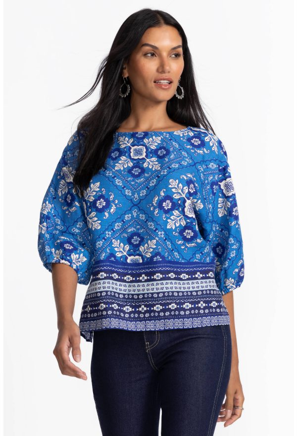 LINEN BOATNECK BLOUSE - Image 3