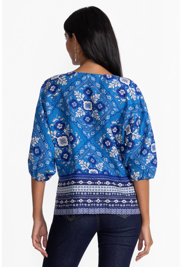 LINEN BOATNECK BLOUSE - Image 4