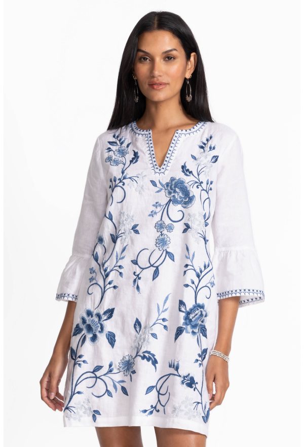 RUFFLE SLEEVE LINEN DRESS - Image 3