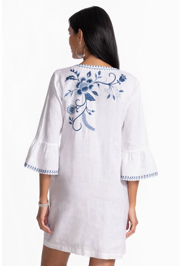 RUFFLE SLEEVE LINEN DRESS - Image 4