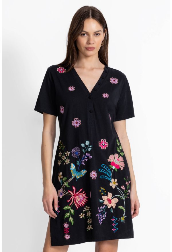 BUTTON NECK KNIT DRESS - Image 3