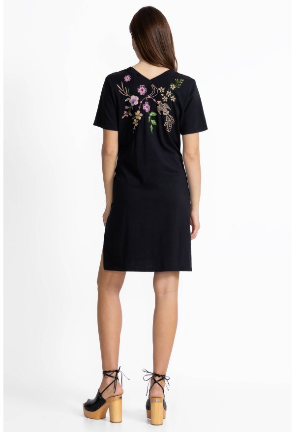 BUTTON NECK KNIT DRESS - Image 4