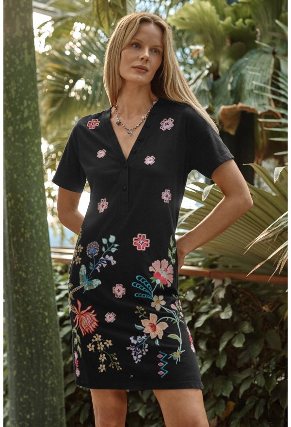 BUTTON NECK KNIT DRESS - Image 5