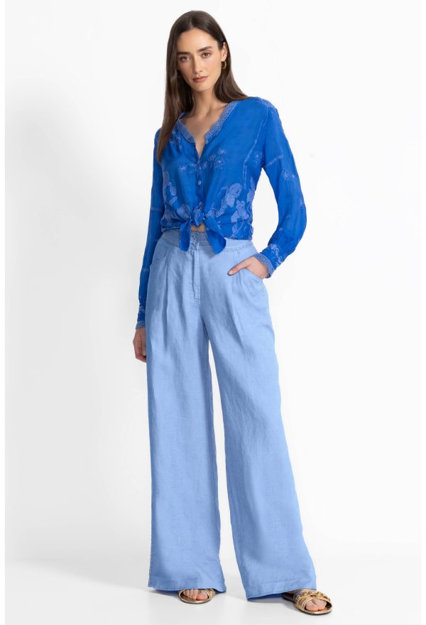 WIDE LEG PLEAT PANT