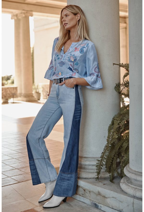 THE PIECED STRAIGHT FLARE JEAN - Image 5