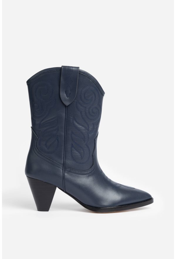 MIDNIGHT ANKLE COWBOY BOOT