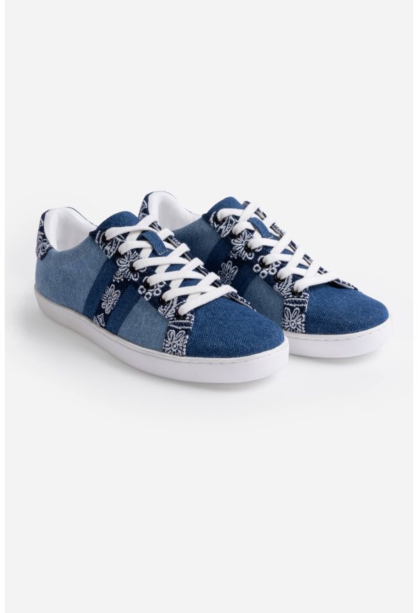BANDANA EMBROIDERED DENIM SNEAKER - Image 2