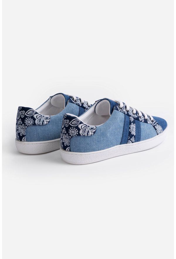 BANDANA EMBROIDERED DENIM SNEAKER - Image 3
