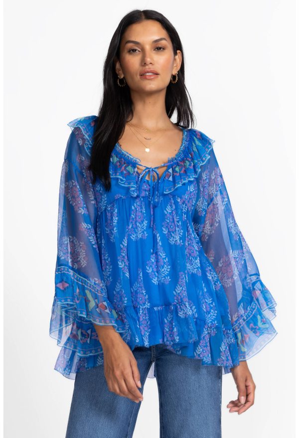 GAL RUFFLE TIE BLOUSE
