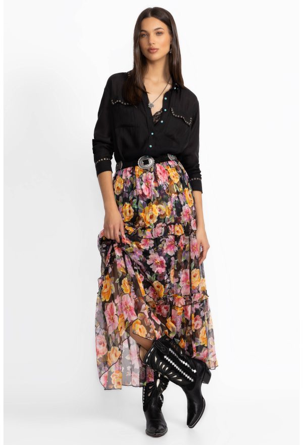 TERRA TIERED MAXI SKIRT