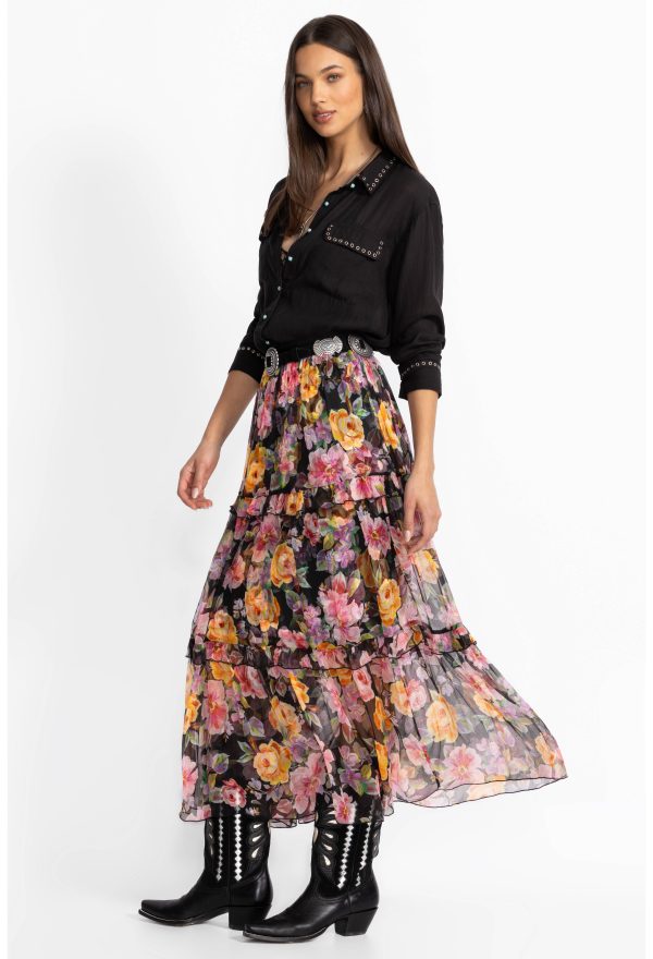 TERRA TIERED MAXI SKIRT - Image 2