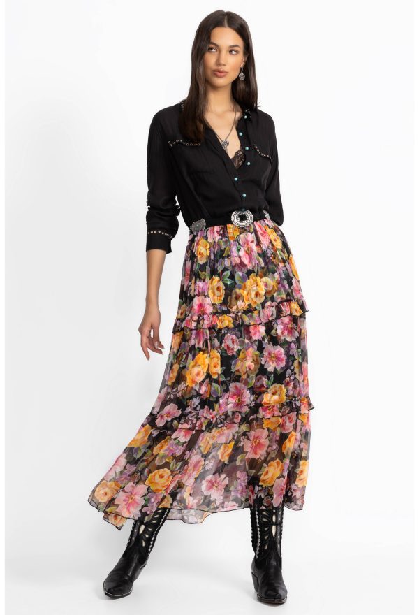 TERRA TIERED MAXI SKIRT - Image 3