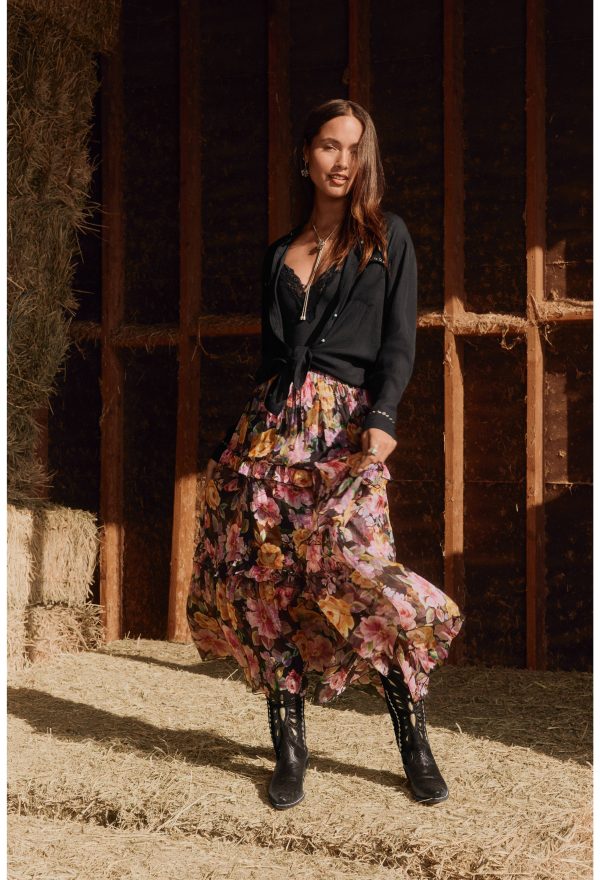 TERRA TIERED MAXI SKIRT - Image 6